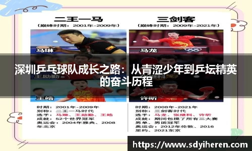 深圳乒乓球队成长之路：从青涩少年到乒坛精英的奋斗历程