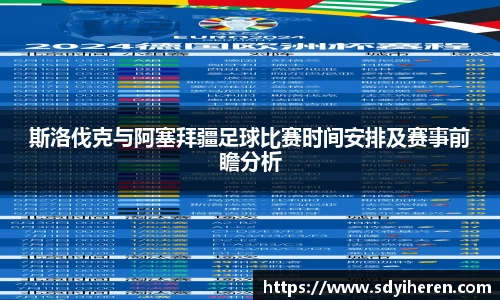 斯洛伐克与阿塞拜疆足球比赛时间安排及赛事前瞻分析